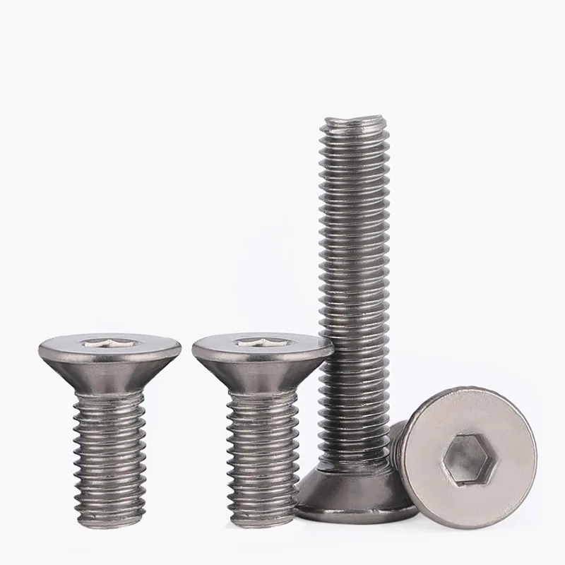 

GR2 Titanium Countersunk Hexagon Socket Screws M3 M4 M5 M6 M8 GR5 Titanium Alloy Flat Head Hexagonal Slot Bolts