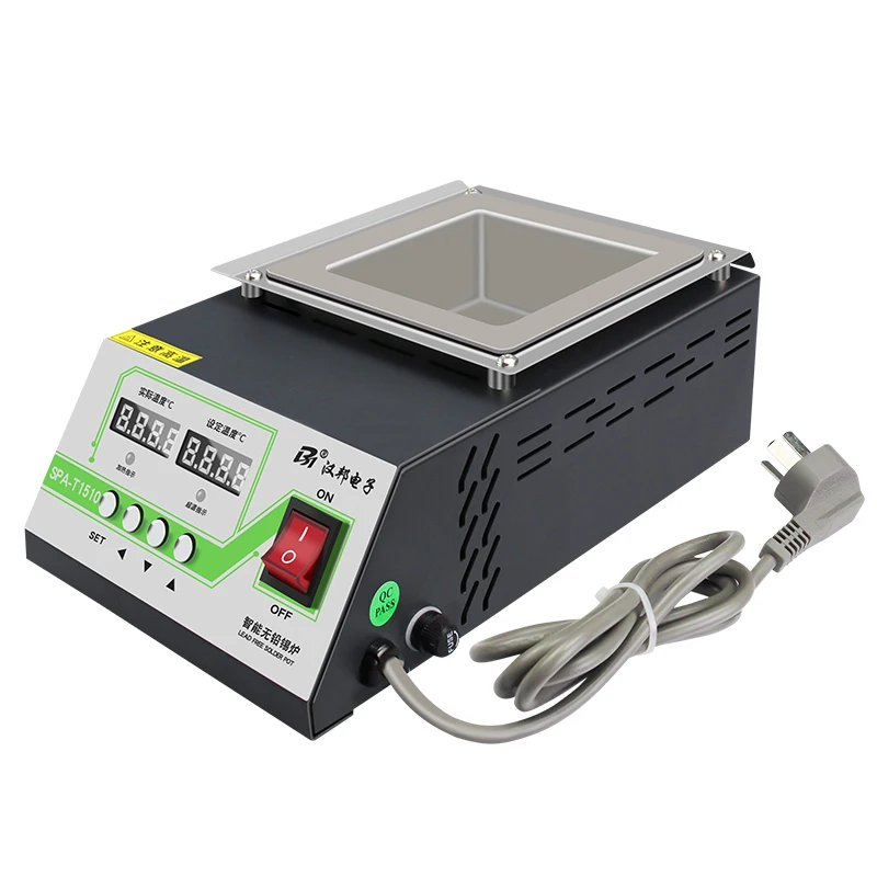 

SPA-T1010 Lead Free Soldering Pot 700W Industrial Dual Digital Display Constant Temperature Pure Titanium Tin Melting Furnace