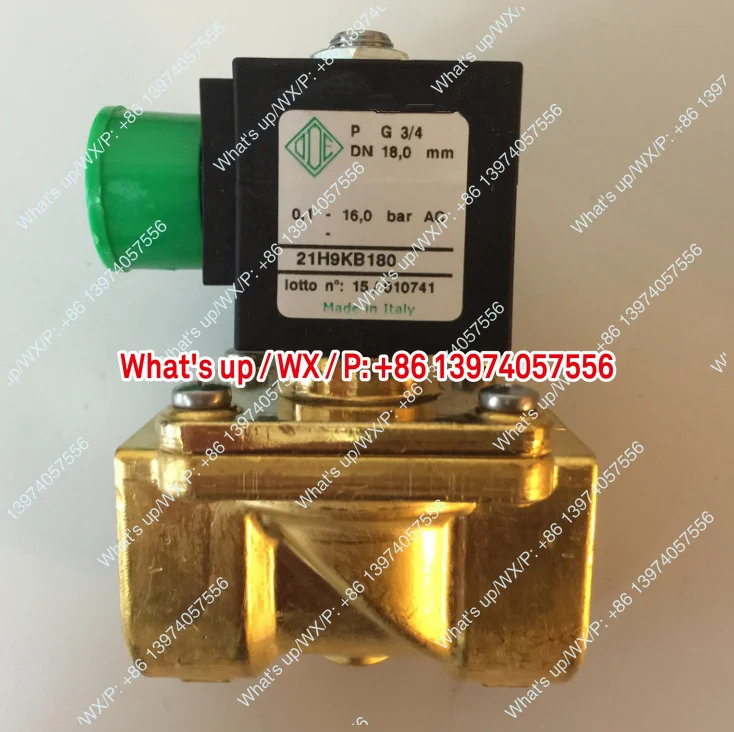Italian ODE two-way normally closed solenoid valve 21H9KB180 6 points AC220V DC24V brass thread buckle