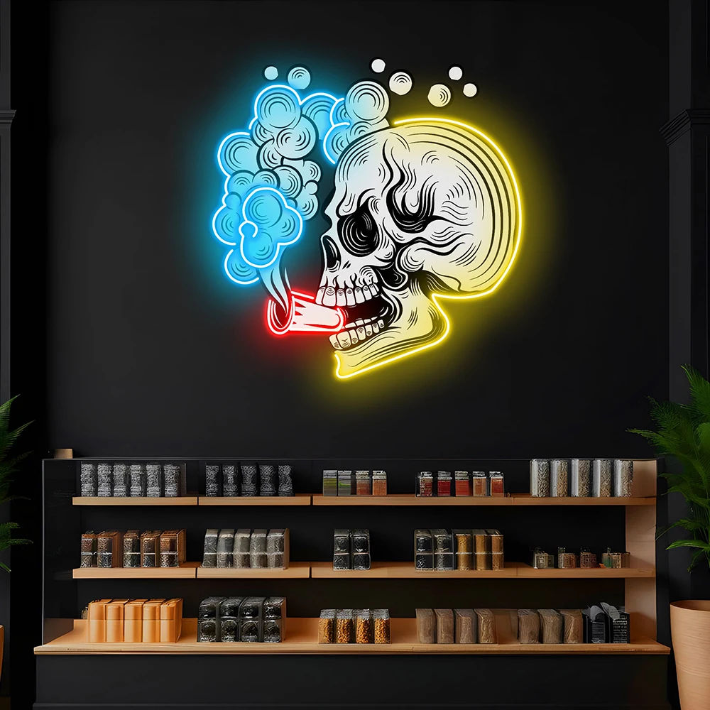 Sunset Monkey Smoking LED Neon Custom Smoke Shop Bar Decor Neon Sign Man Cave Room Decoration Light for Business Advertising