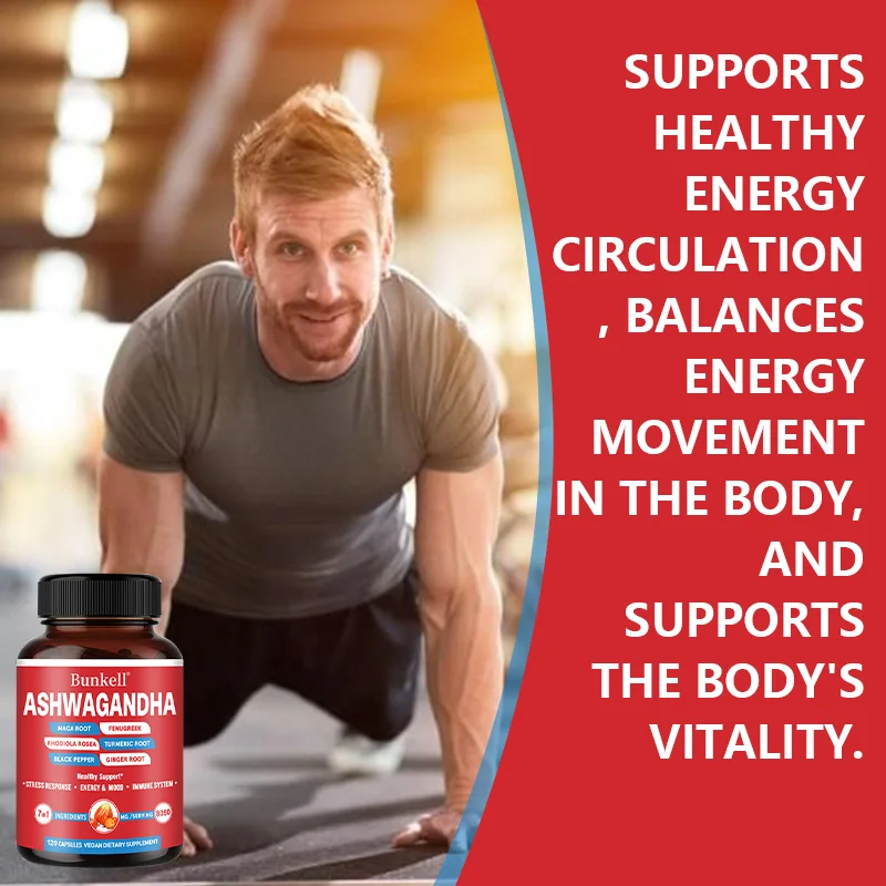 KSM-66 كبسولات أشواغاندا العضوية مع الماكا والكركم |   غير وراثيًا، نباتيًا |   مكمل صحي للتركيبة الممتازة