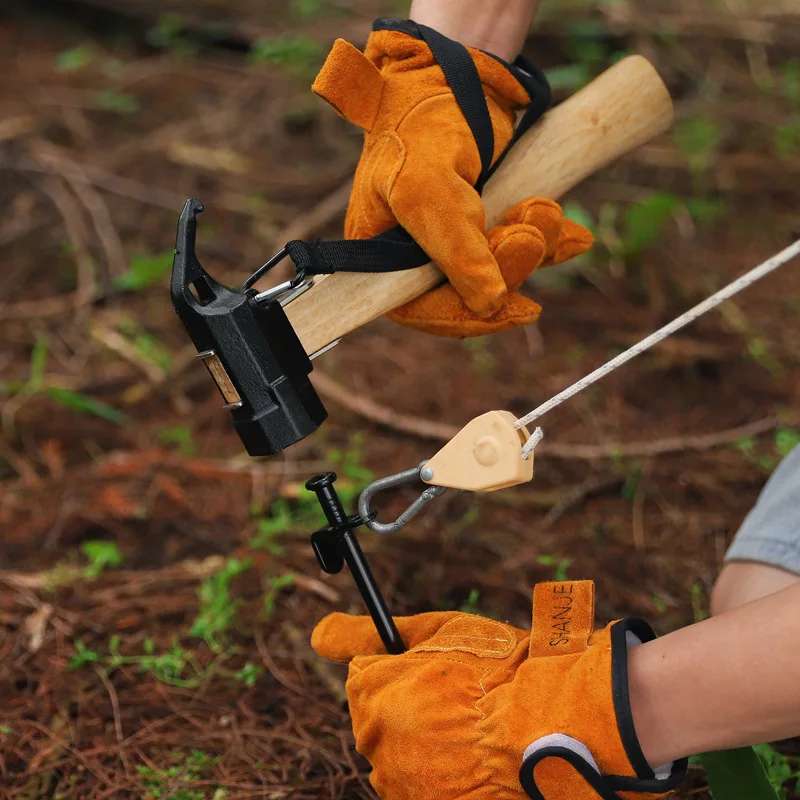 Multifunctional Copper Mallet Hammer For Outdoor Camping Tent Canopy Ground Stake Wooden Board Deck Nail Puller Tool view 3
