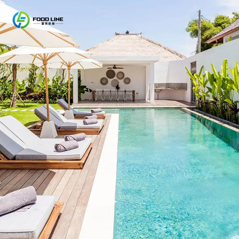 31x16ft Large Inground Family Swimming Pool Lake House Spa with Outdoor Features Custom
