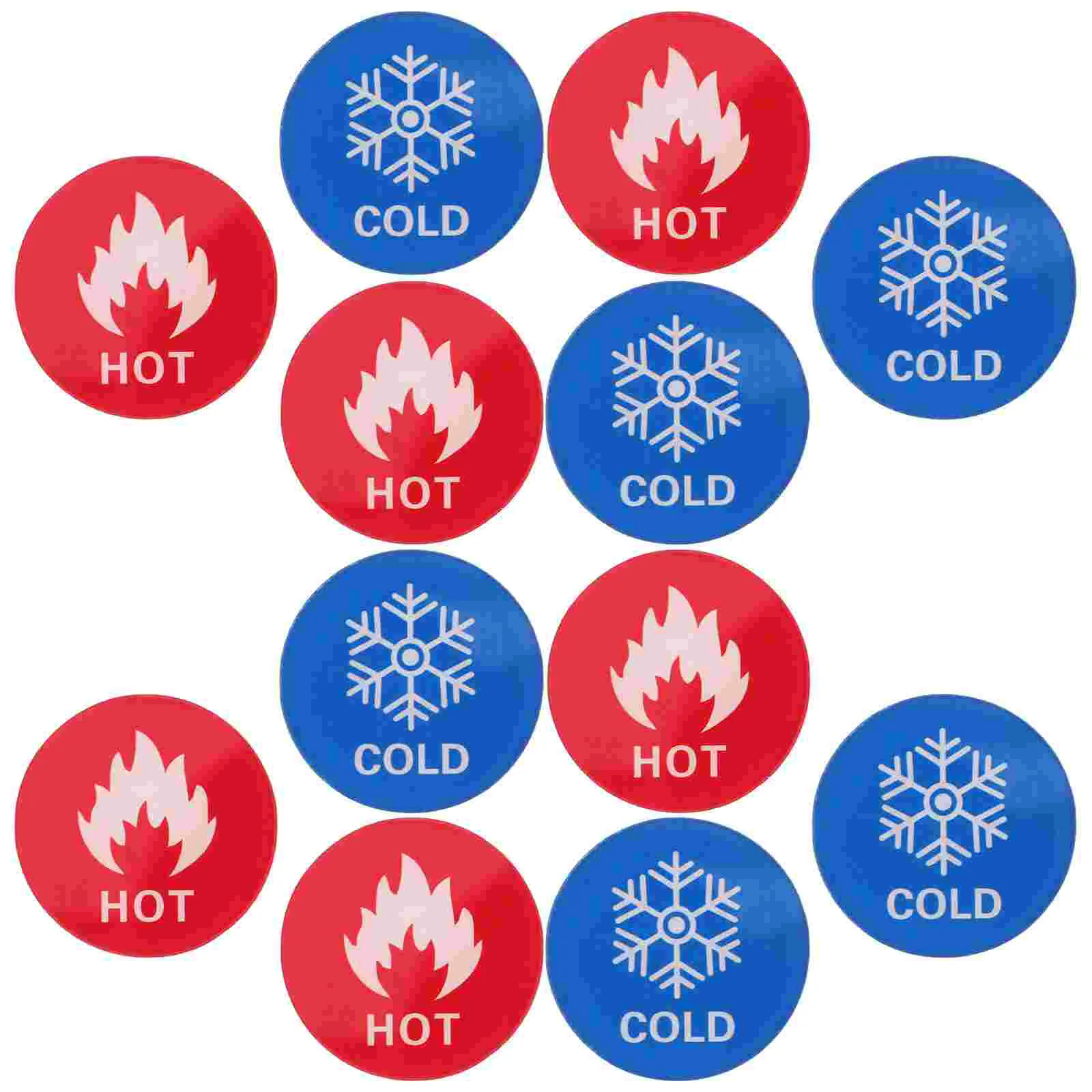 6 Pairs Hot and Cold Water Labels Faucet Taps Sticker Sign Ice Stickers Kitchen Function