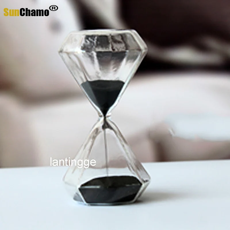 5 Minutes Transparent Glass Sand Watch Hourglass Creative Sandglass Diamond Styling Timer Clock Countdown Timing Home Decor image 4