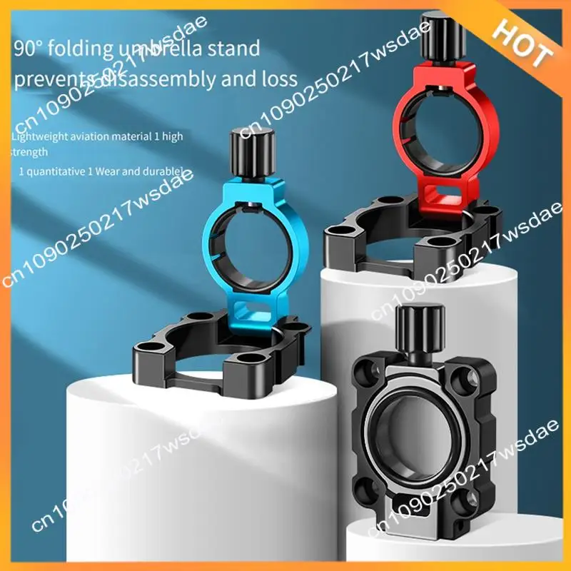 X08A Angeln Regenschirm Ständer Halter Faltbare Halterung Anti-Rost Tragbare Teile Abnehmbare Für Angelgerät Box Schwarz