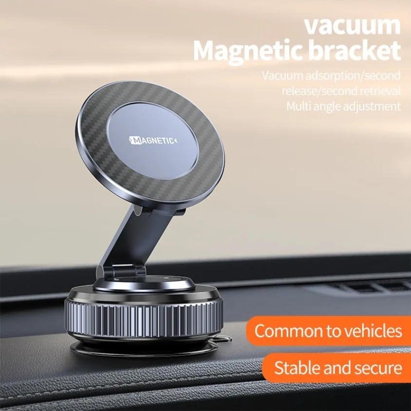 Foldable Car Magnetic Phone Holder 360° Rotation Desk Car Vacuum Suction Windshield Dashboard Mobile Holder for iPhone Samsung