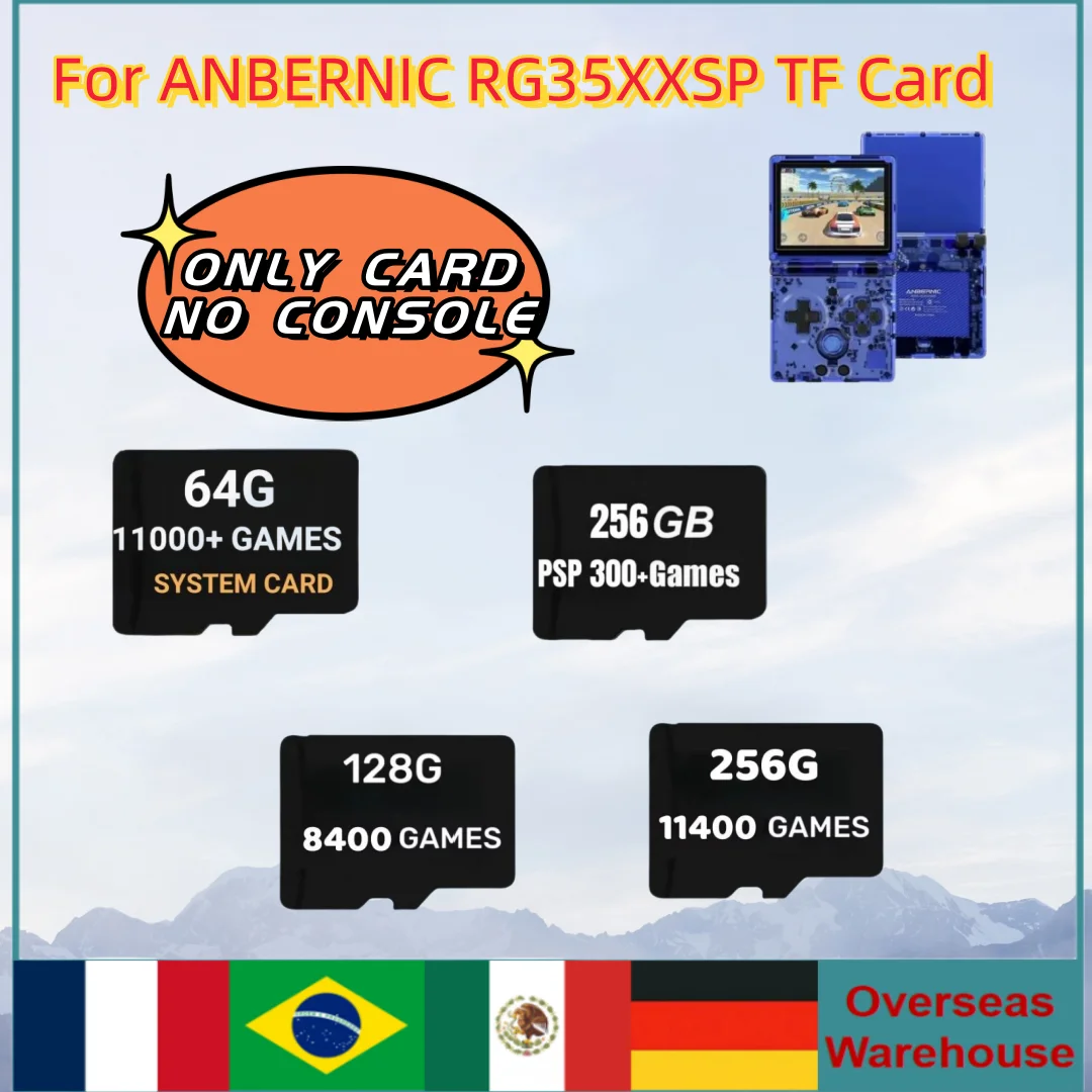 

For Anbernic RG35xxsp TF Card Preloaded Game 256G 300+ PSP Games Retro Handheld Games Card 10000+games Memory Card Boy Gift