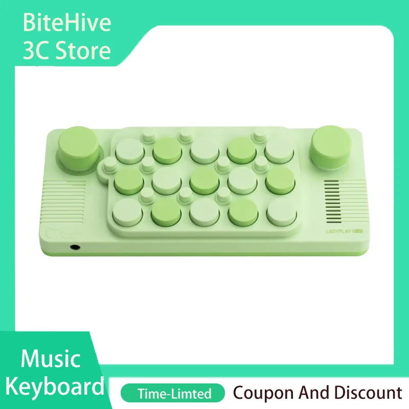 CubyFun XPTZ Pocket Mini Music Keyboard Electronic Piano Intelligent C3-C8 17 Keys Type-C Bluetooth Dual-mode Output ABS EVA 2W