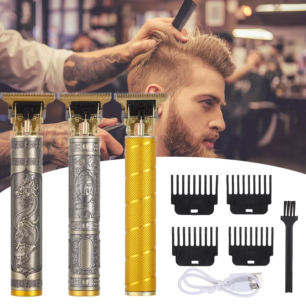 T9 Hairdresser Smooth Head Electric Push Shear Electric Push Shear Oil Head Hair Clipper Carving Shaver Rechargeable