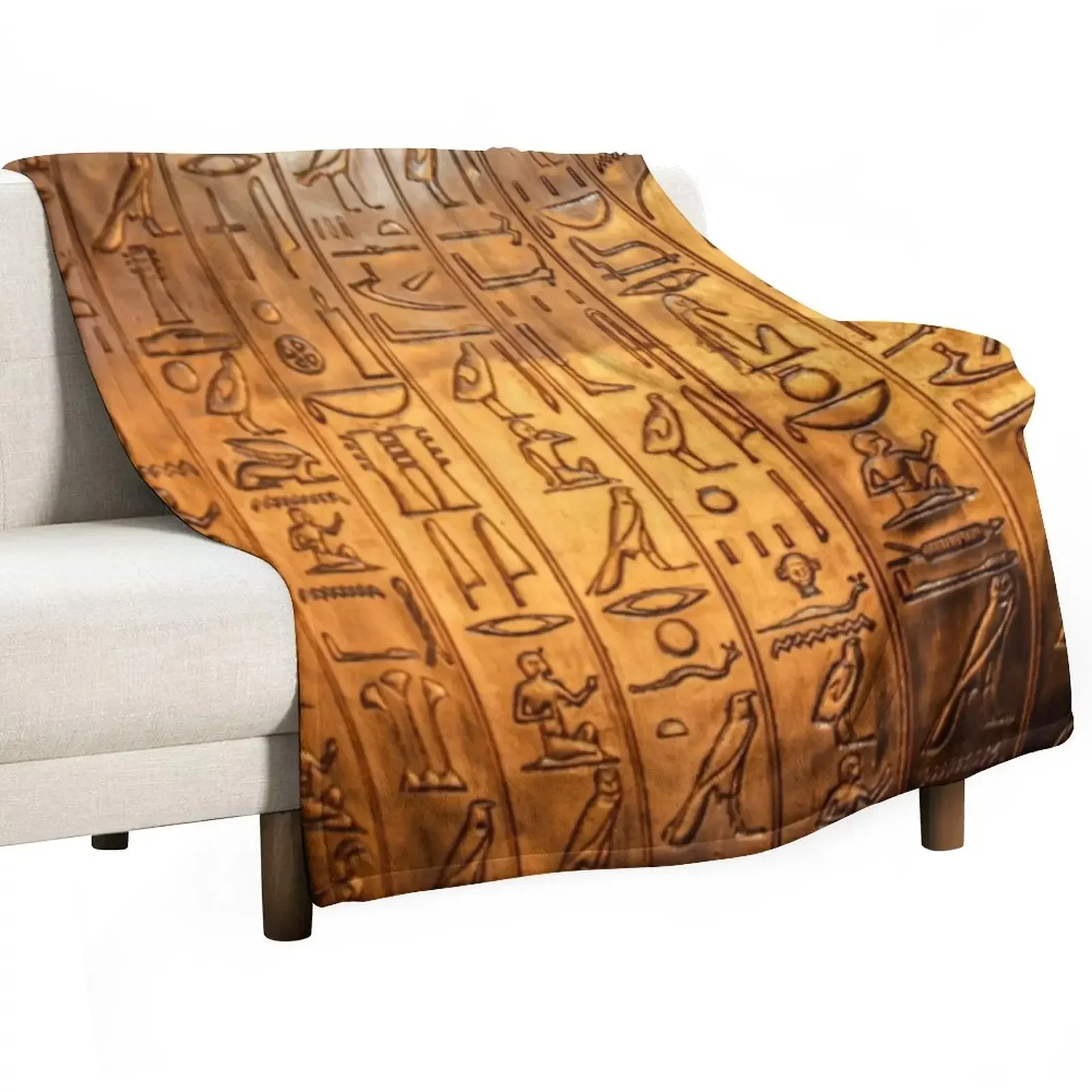 

Egyptian hieroglyphs Throw Blanket funny gift Camping Heavy Sofas Blankets