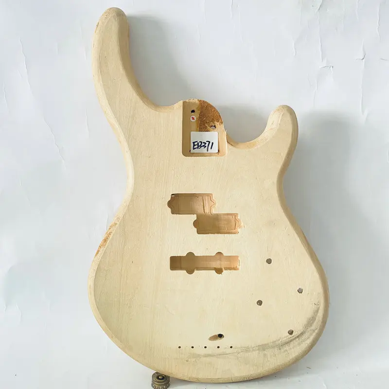 

EB371 Solid Wood Electric Bass Body for 4 String PJB Pickups DIY Replace with Solid Basswood Unfinsihed Wood Damage