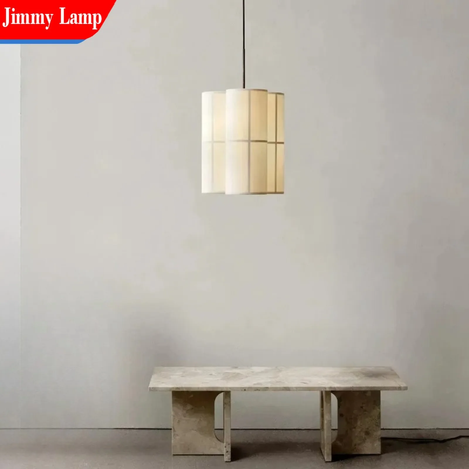 

Jimmy Designer Wabi Sabi Led Fabric Pendant Lamp Chandelier Villa Parlor Restaurant Hanging Lamp Interior Decor Light Fixture