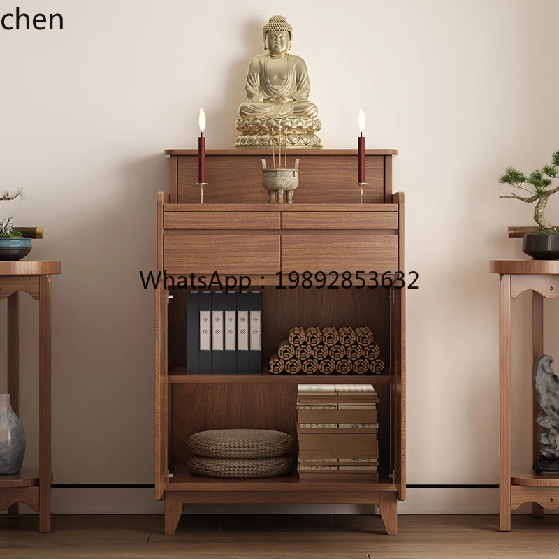 solid wood offering table Buddhist niche living room offering table shrine Buddhist cabinet