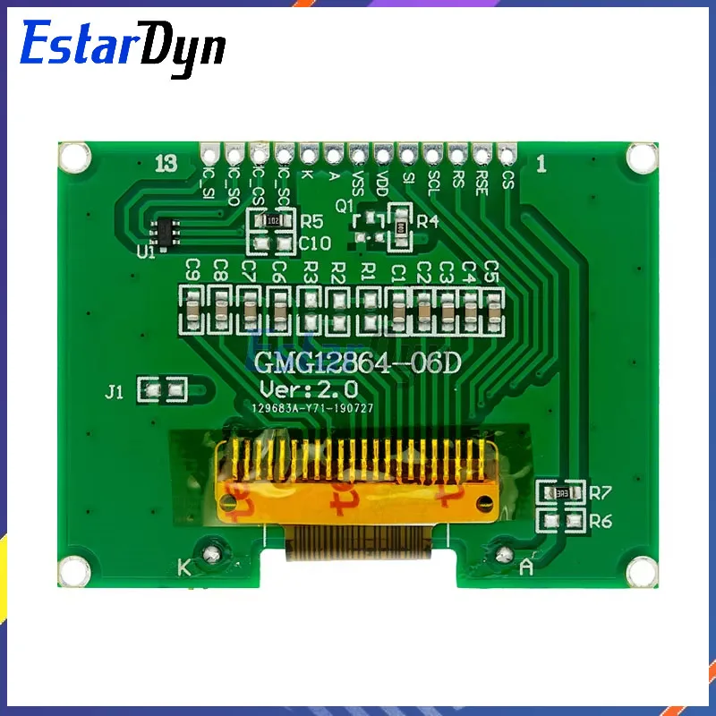 Estardyn Lcd12864 12864-06D, 12864, LCD module, COG, with Chinese font, dot matrix screen, SPI interface