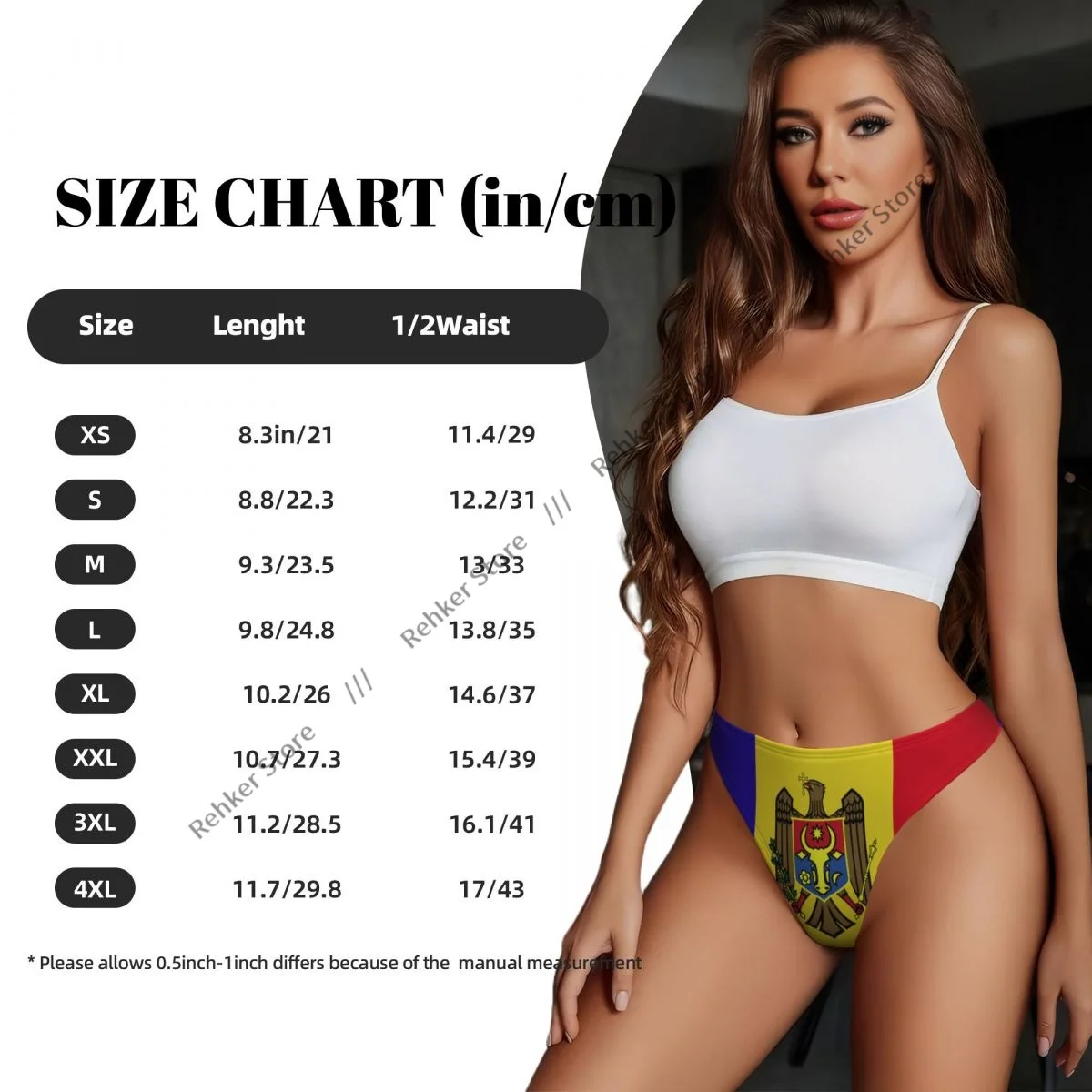 Sexy calcinha fio dental para as mulheres, roupa interior com bandeira, calcinha fio dental