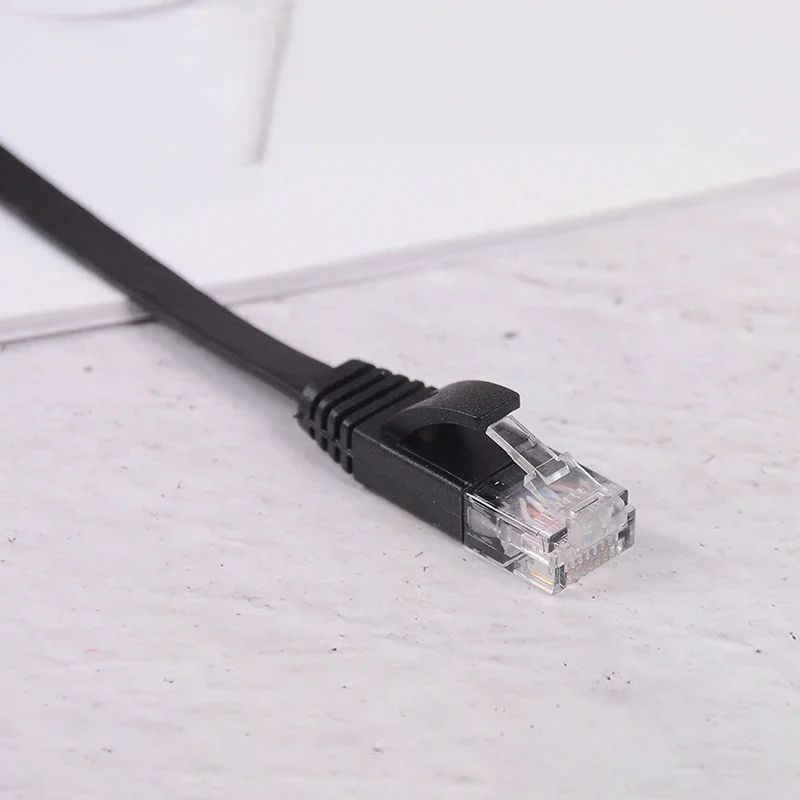 cable rj45 ethernet 10 inch 25cm network cat patch cord internet cat6 wire Black
