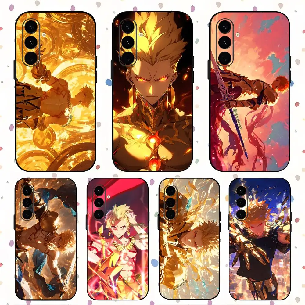

GILGAMESH Fate Cool Anime Phone Case For Samsung Galaxy S25 S24 S23 S22 S21 S20 Plus Ultra Note20 Soft Black