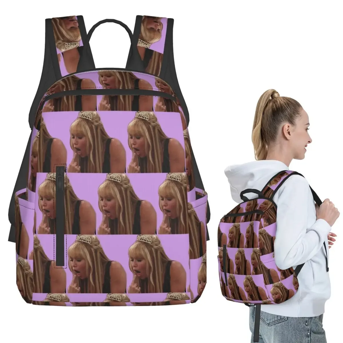Funny Hannah Montana Stick Backpack Student BookBag Kids School Bag Laptop Shoulder Bags Boys Girls