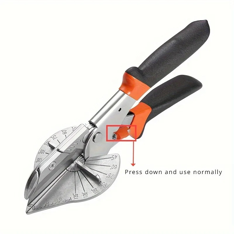 1Pc Angle Shear 45-135 Degree Miter Cutter Hand Shear Mitre Scissor Siding Wire Duct Cutter PVC PE Plastic Pipe Hose Scissor Cut