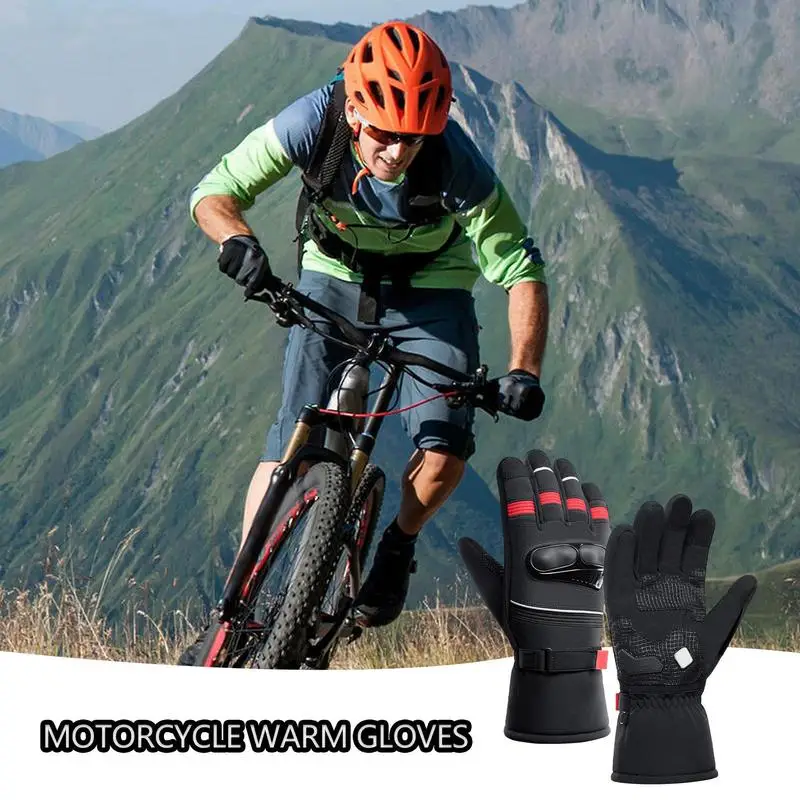 

Winter Riding Gloves Snow Gloves Motorcycle Winter Gloves Touch Screen Gloves Windproof Water Resistant For Riding