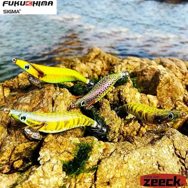 فوكوشيما حبات الصوت الضحلة المتوهجة 3.5 EGI 19G 3.2S/M رقص الحبار إغراء الخشب الشد الطعم CUTTLEFISH الأخطبوط السنانير الحادة