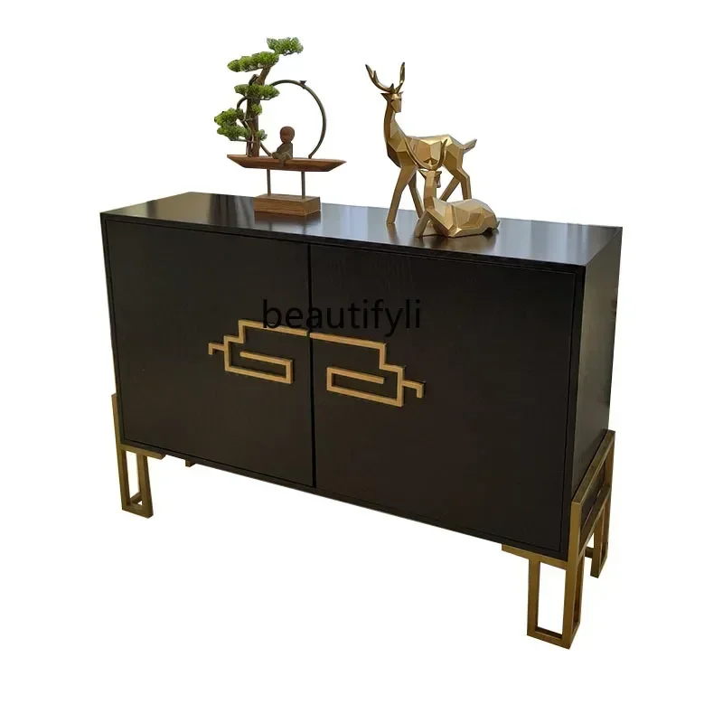Y New Chinese-style solid wood porch table, side cabinet, Chinese-style, locker, simple modern decorative cabinet, foyer cabinet