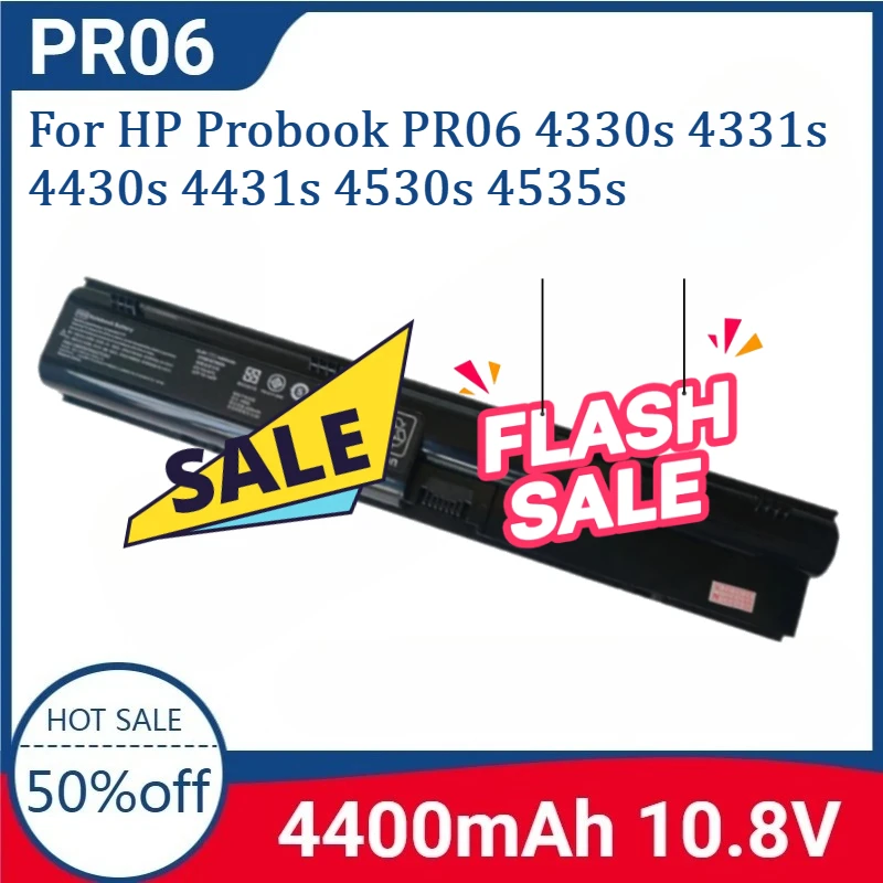

New PR06 10.8V 4400mAh Laptop Battery For HP Probook PR06 4330s 4331s 4430s 4431s 4530s 4535s Laptop Battery