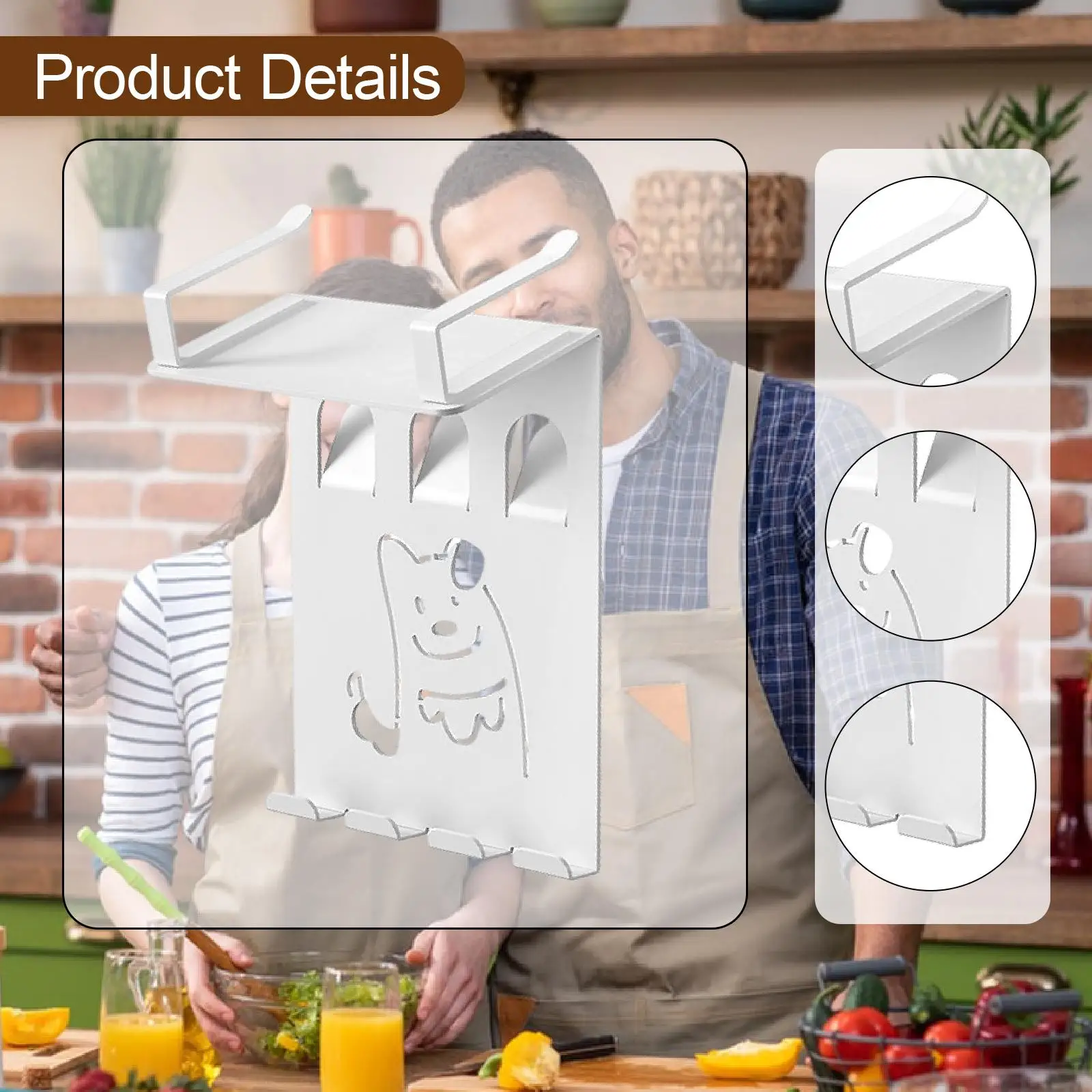 Suporte de montagem em gabinete Rack Suporte de telefone moderno para quarto, escritório, cozinha