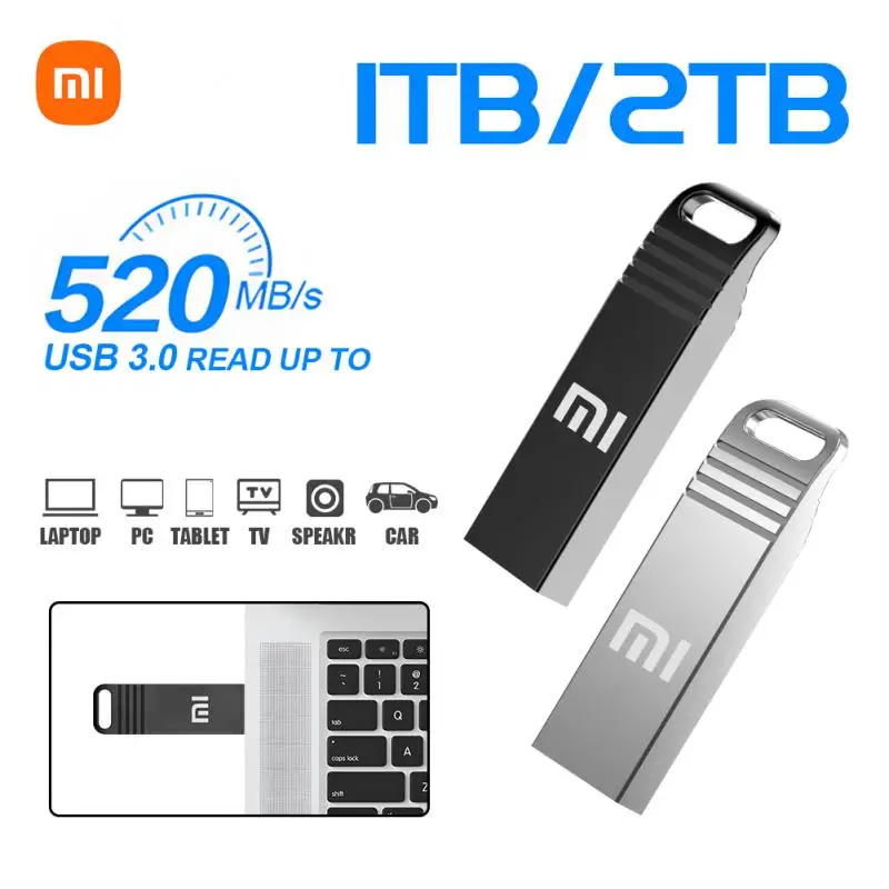 Xiaomi TYPE-C USB Flash Drive USB Stick 3.0 128GB Pen Drive 2TB 1TB 512GB Waterproof Pendrive Memory Disk For Iphone 15 Pro Max