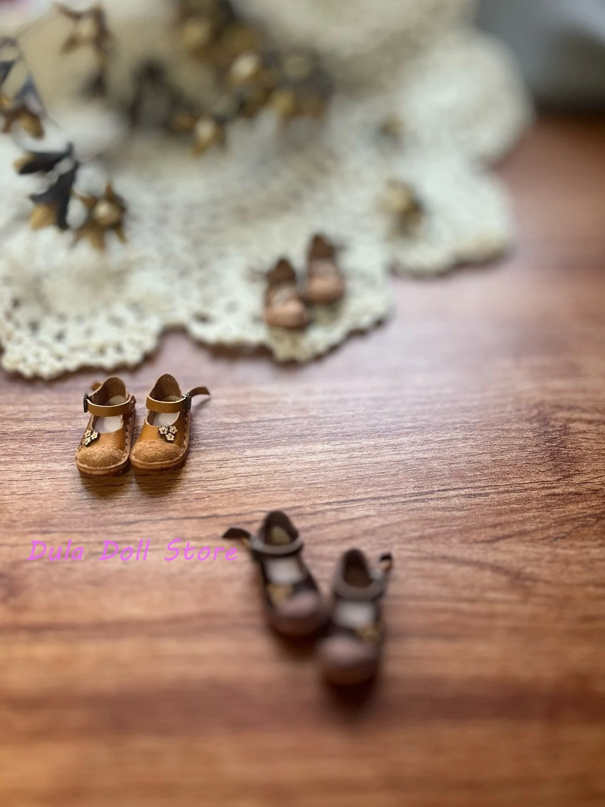2026 Dula Doll Handmade retro distressed color-blocked baby shoes for Blythe Landoudou Landazz ob24 ob22  Dolls