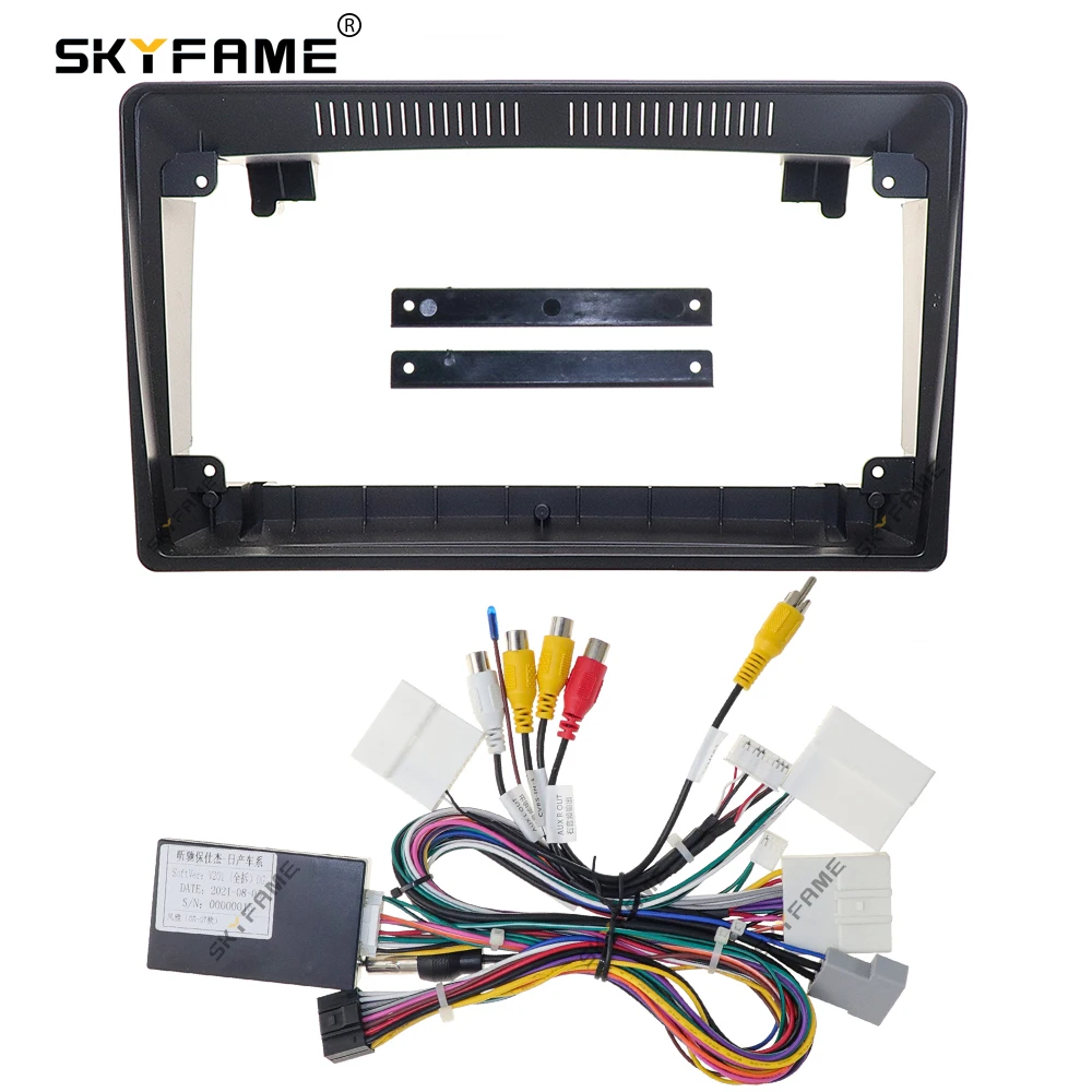 SKYFAME For Nissan Fuga Car Frame Fascia Adapter Canbus Box Decoder Android Radio Dash Fitting Panel Kit