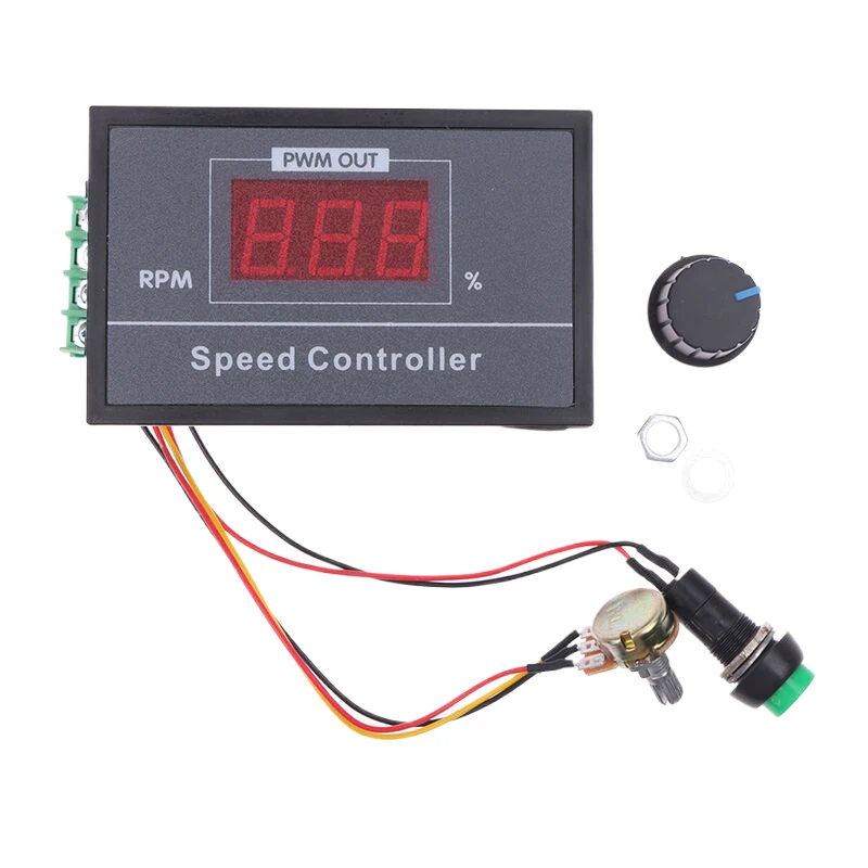 1Pc DC 6-60V 6V 12V 24V 48V 30A PWM DC Motor Speed Controller Module Regulator Speed Controller With Click Start Stop Switch