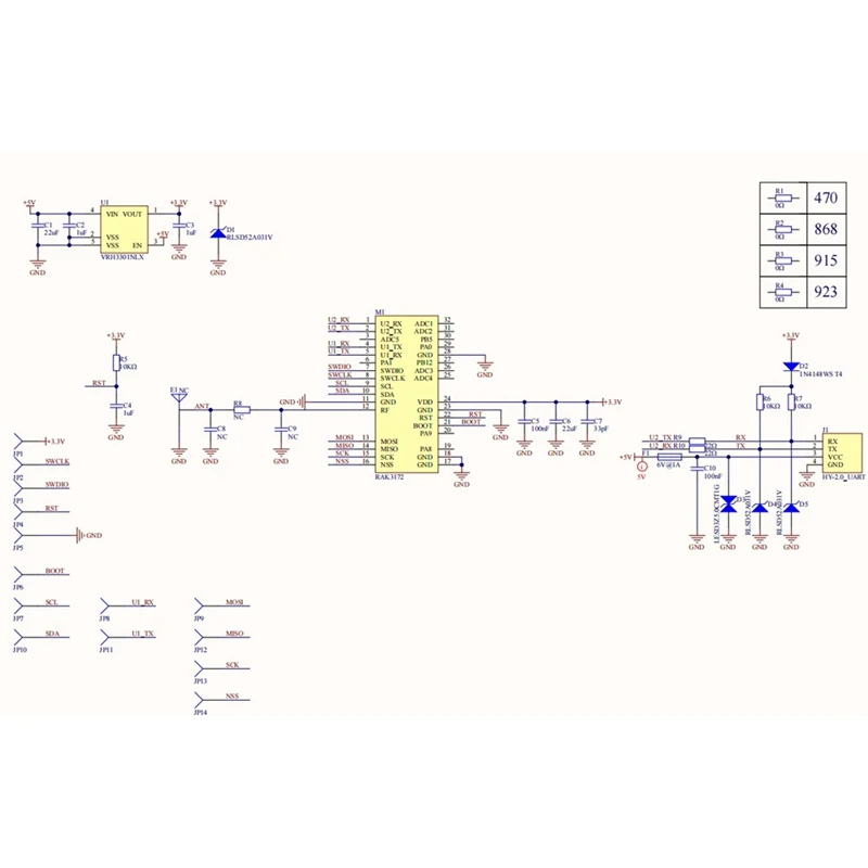 La mejor unidad Lorawan US915 902-928Mhz 915Mhz módulo de comunicación de banda de frecuencia comunicación P2P STM32WLE5 con antena