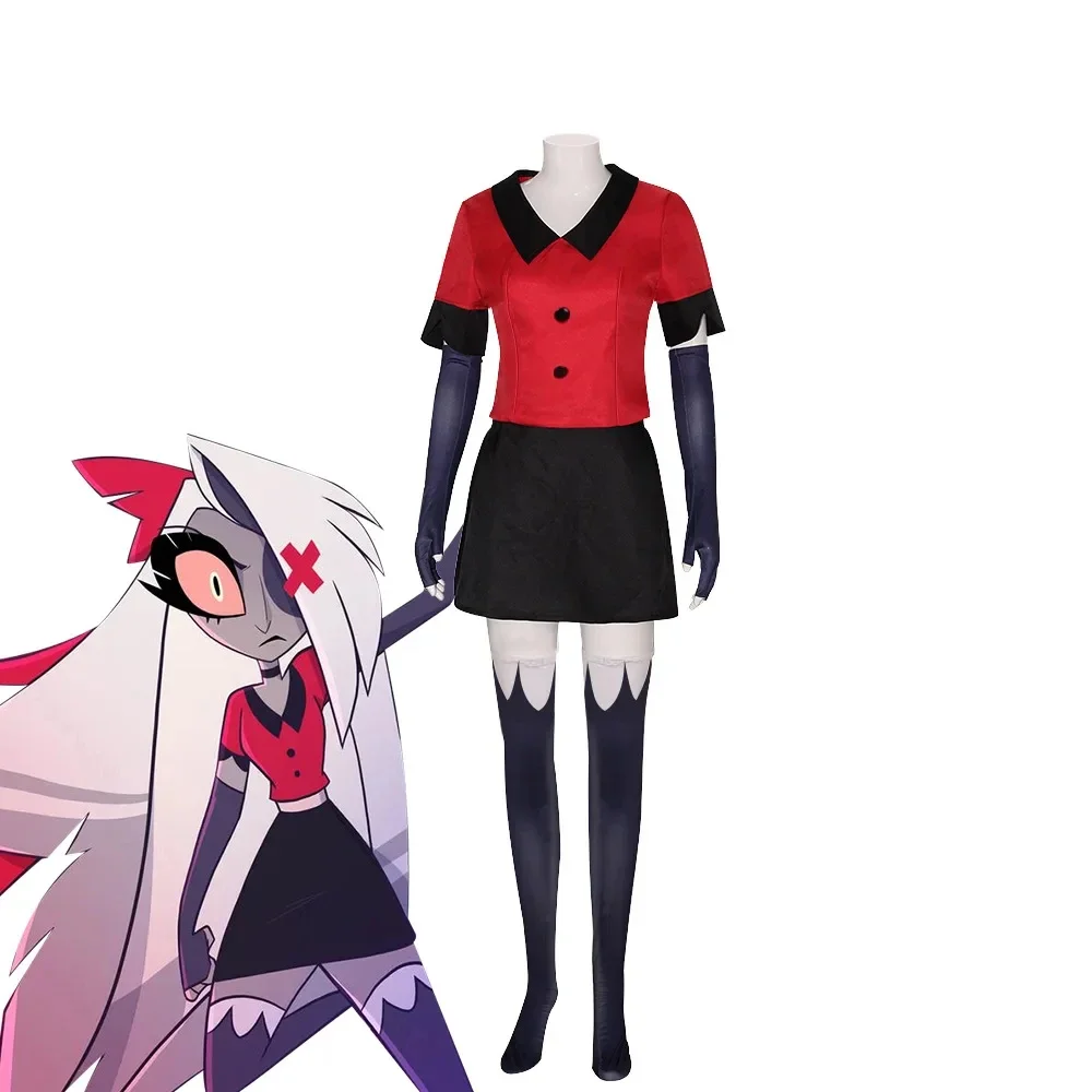 Vaggie Cosplay Costume Anime Uniform Hazbin Suit Halloween Party Hotel Carnival Uniform Costumes Cos Disfraz Mujer Adulta