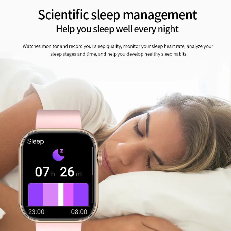 LIGE 2026Women Smart Watch 1.85 Full Touch Bluetooth Call Smart Wristwatch Body Temperature Watch Sports Bracelet Men Smartwatch view 5