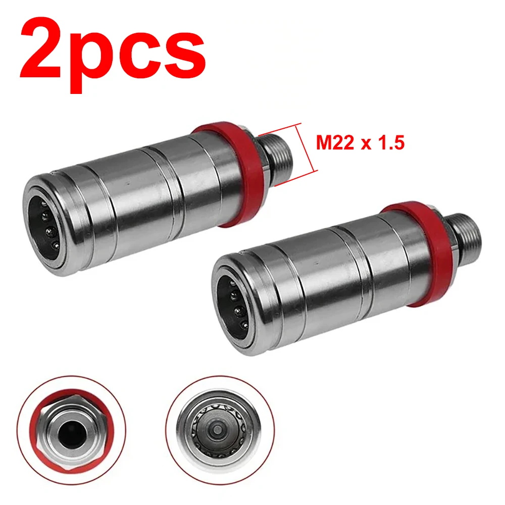2pcs Hydraulic Female Quick Coupler Fitting Pull Push Type Quick Disconnect Replacement for AL166181 AL200979 AL170665 AL119348