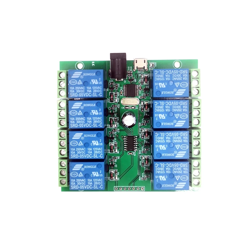 LCUS-8 Type Eight Channel USB Relay Module Intelligent Control Switch