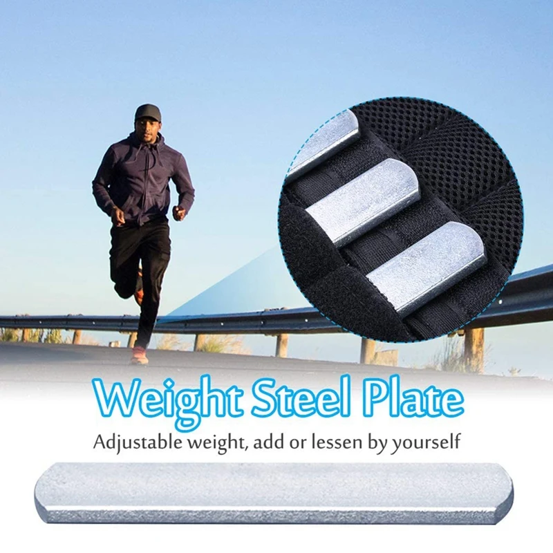 8Pcs Weight Steel Plate Load-Bearing Training Accessories for Weighted Vest Ankle Leg Sport Strength Fitness Equipment