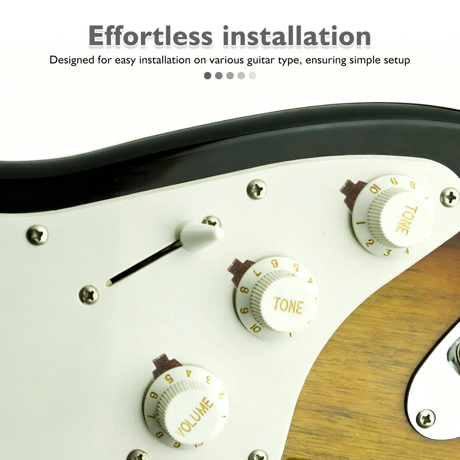 5Pcs Guitar Knob Indicator Washer 9.7mm Hole Vintage Metal Potentiometer Pointer Dark Brown Electric Guitar Volume Tone Control