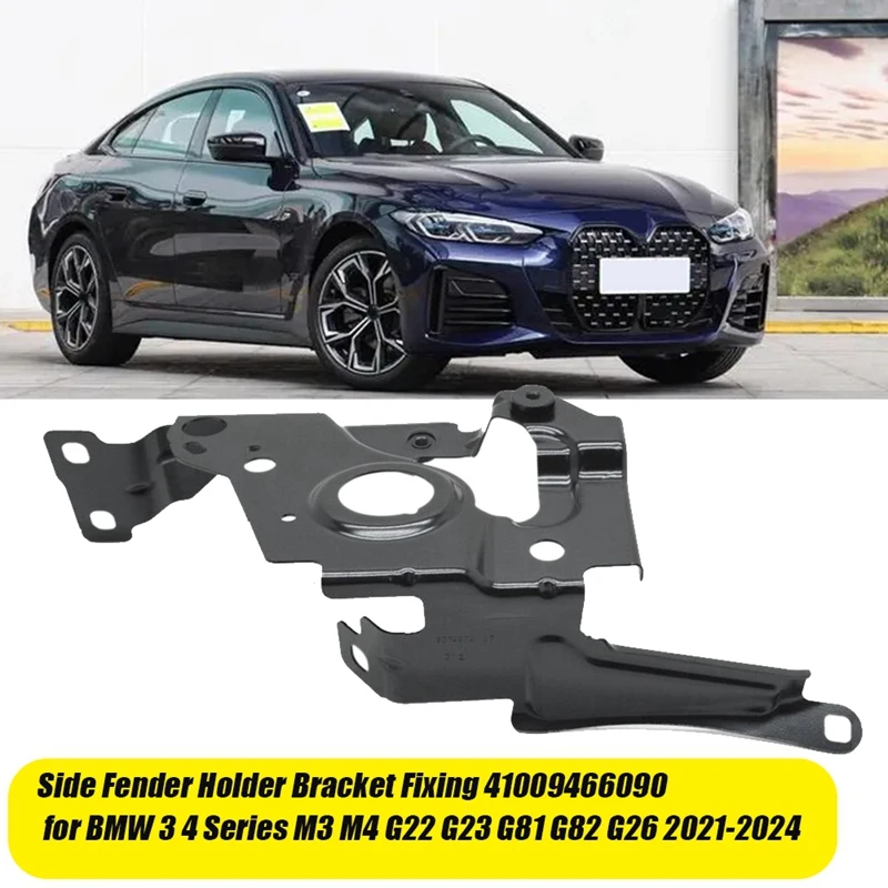 Support de garde-boue avant pour BMW, pare-chocs latéral, accessoires en fibre de fer, BMW Série 3 et 4, BMW M3, BMW G22, BMW G23, BMW G81, BMW G82, BMW G26, BMW 21-24