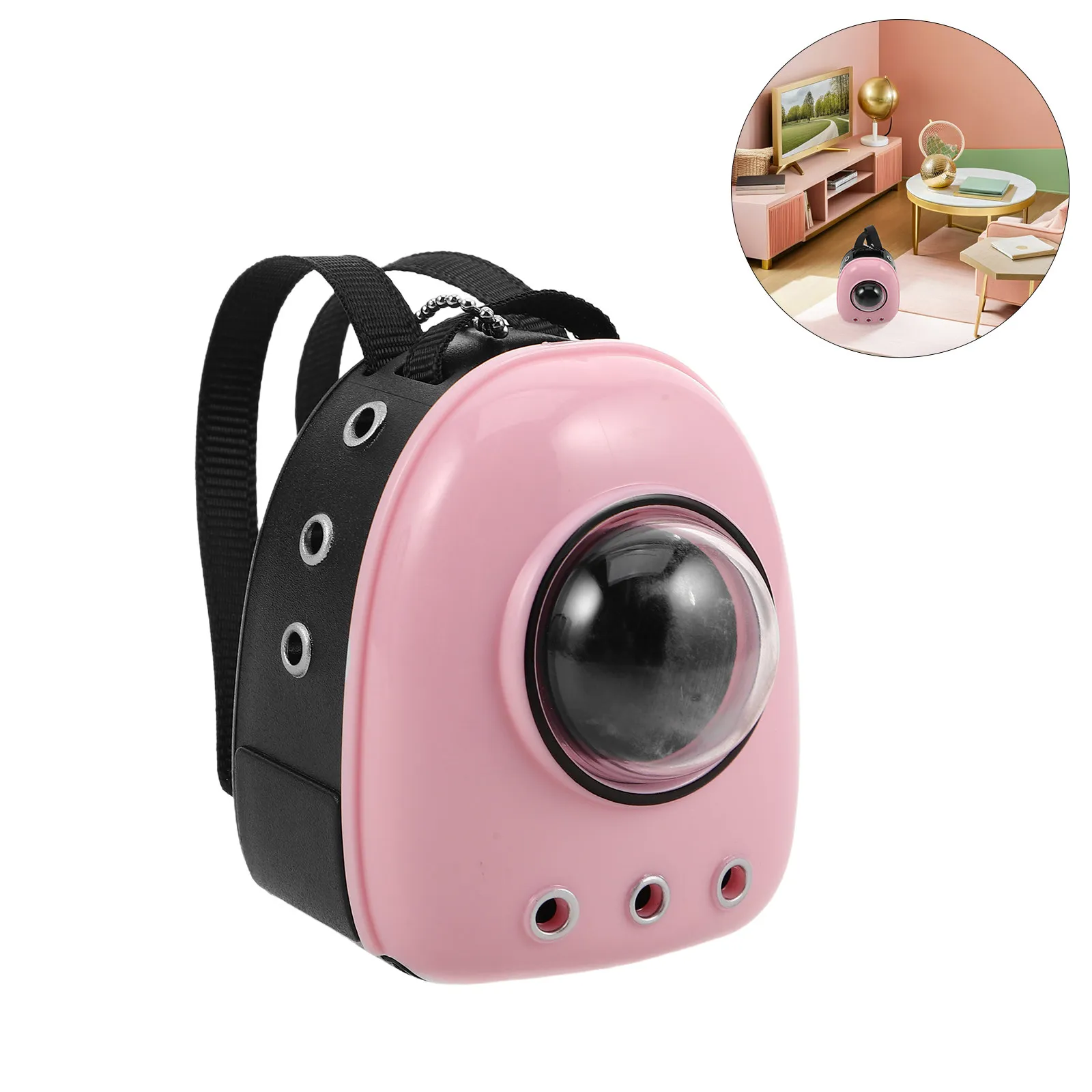 

Миниатюрный рюкзак-переноска для кошек в масштабе 1:12, дизайн «Космический кот», аксессуар для кукольного домика, для ролевых игр с питомцами, для девочек, мальчиков, малышей, мини-домик