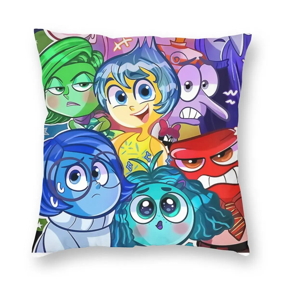 Inside Out Emotions Joy Pillowcase Printing Cushion Cover Decorations Cartoon Throw Pillow Case Cover Sofa Square 40*40cm