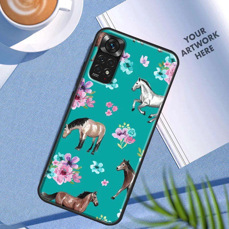 Horse Pony Pattern For Xiaomi Redmi Note 10 Pro Case Cover For Redmi Note 11 Pro 10A 10C 9 8T 9S 10S 9T 9A 9C Case