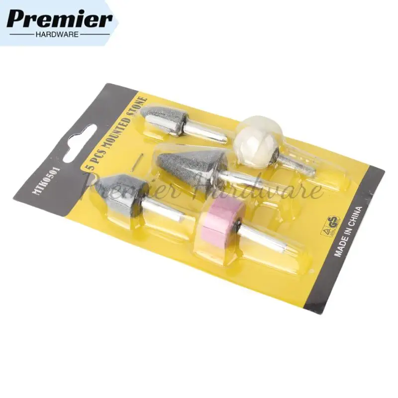 5 Stücke Dental Montiert Steine Schleifmaschinen Kies Bohrer Grün Rosa ​ Weißer Stein zum Konturieren und Formen von Porzellan-Metallschaft