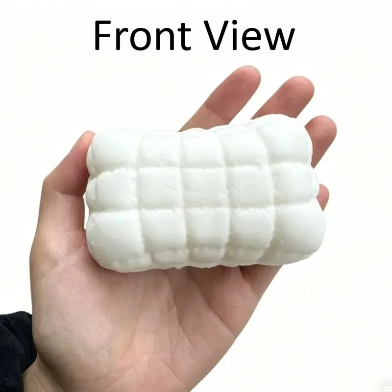 Soft square white milk pillow, creative toys for relieving stress in the office, and interesting sense of pressure resistance. view 2
