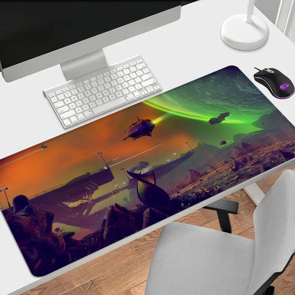 N-No-Mans-Sky Mouse Pad for Computer Mouse Mousepad Gamer Gaming Accessories Desk Mat Office Mats Keyboard Xxl Large Mause White