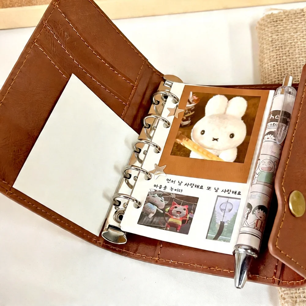 

M5 Leather Notebooks Classic Blank Inner Page Pocket Books Portable Thickened School Students' Dairy Book