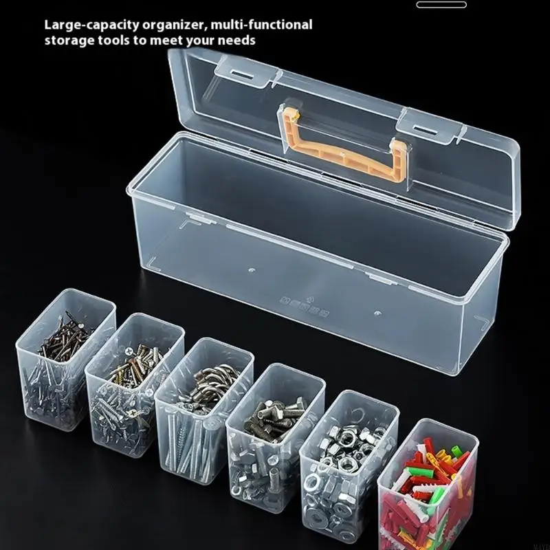 

Removable Compartment Tool Storage Box Multifunctional Hardware Compact Portable Case for Home Garage Car M4YD