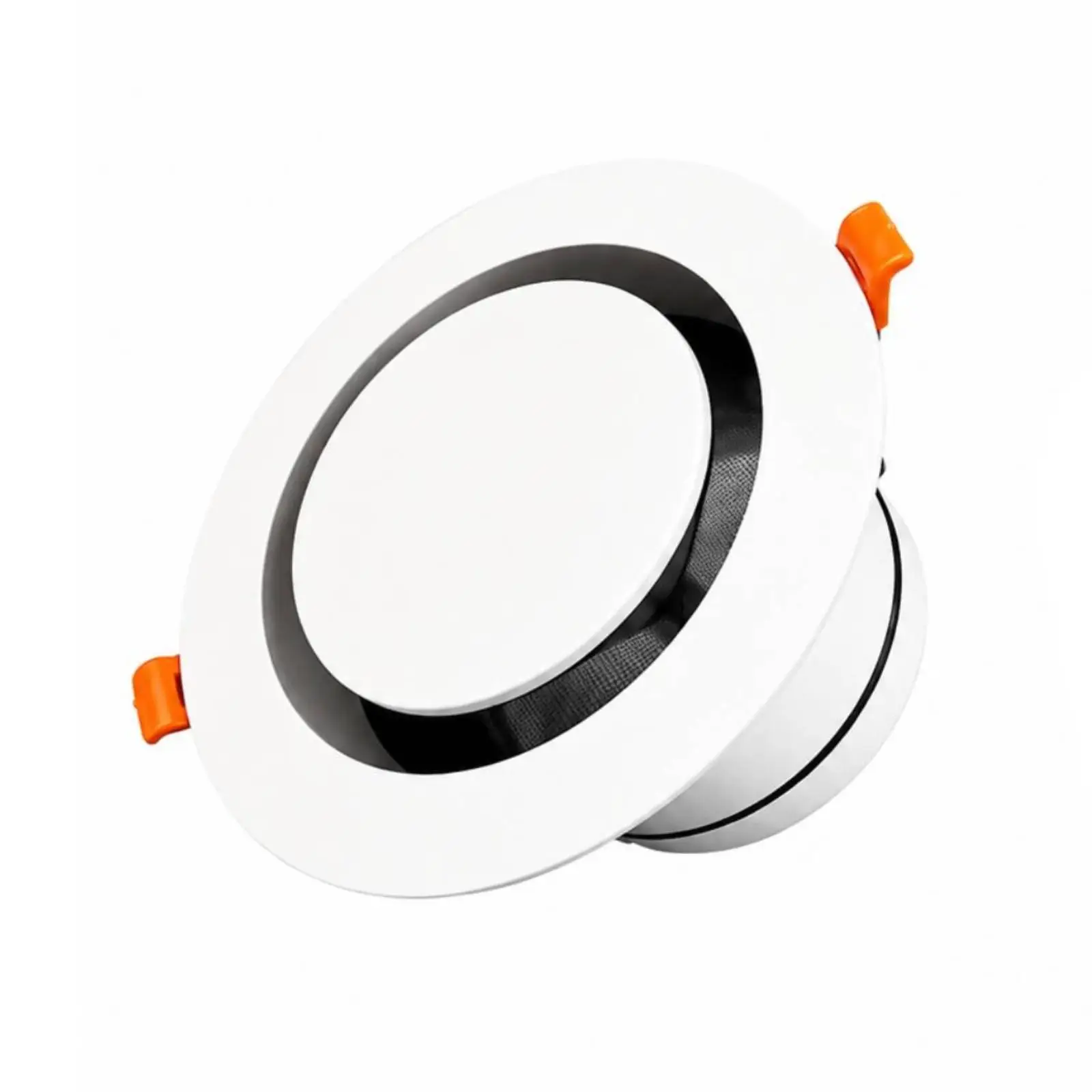 Home Air Vent Cover ABS Material with Orange Clip Grips for Quick Install in Standard Duct Openings Adjustable Airflow Disc